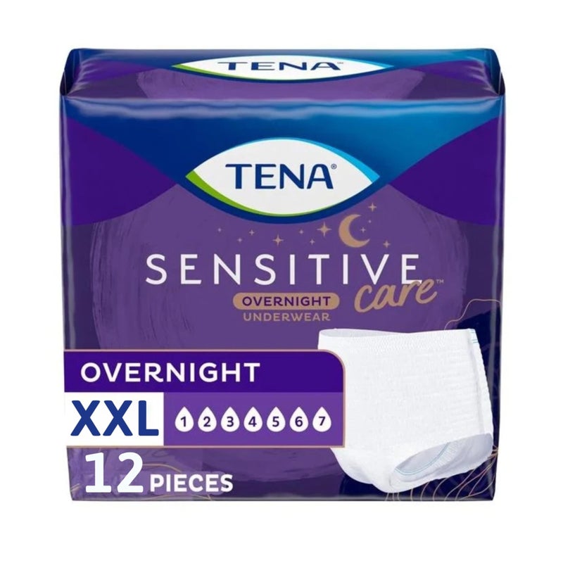 TENA Sensitive Care Overnight Incontinence Underwear for Women XXLarge 12 Count New Sizing